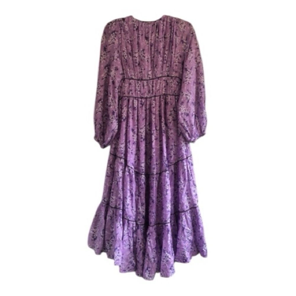 Ulla Johnson Joan Silk Lilac Cotton Floral Midi Dress Size 2 NWOT - Picture 13 of 13